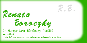 renato boroczky business card